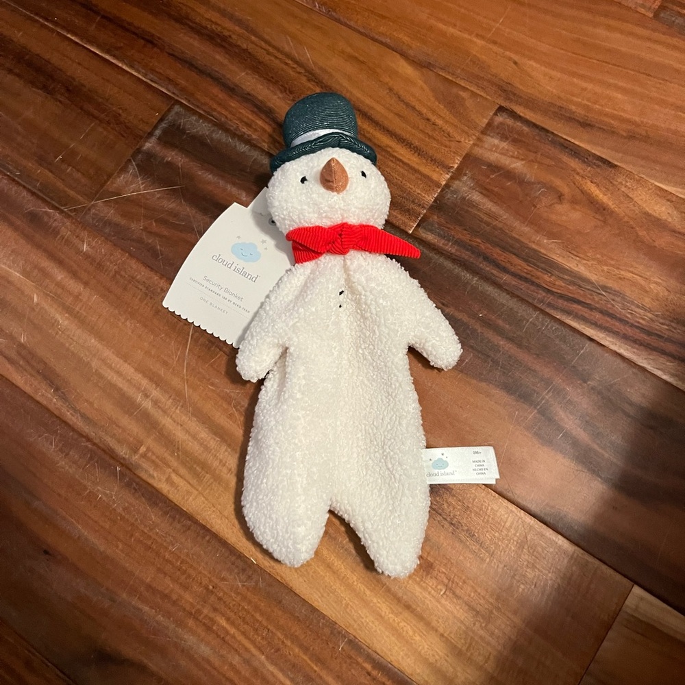 Cloud Island Snowman Security Blanket Lovey Baby Plush NWT Winter Christmas (A1)
